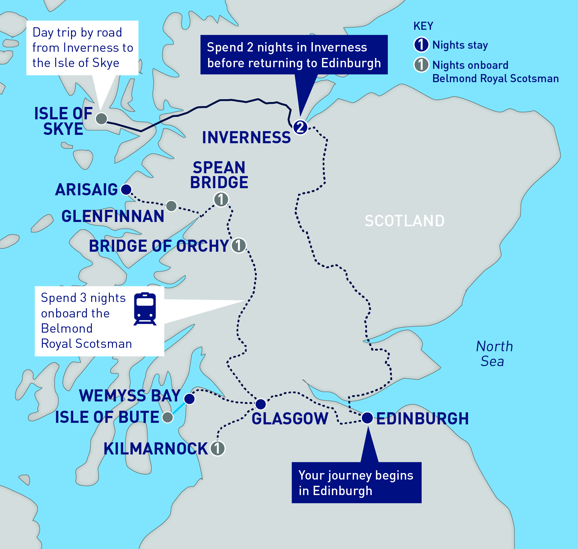 Royal Scotsman Train Route Map Belmond Royal Scotsman Western Scenic Wonders With Edinburgh, The Highlands  And The Isle Of Skye