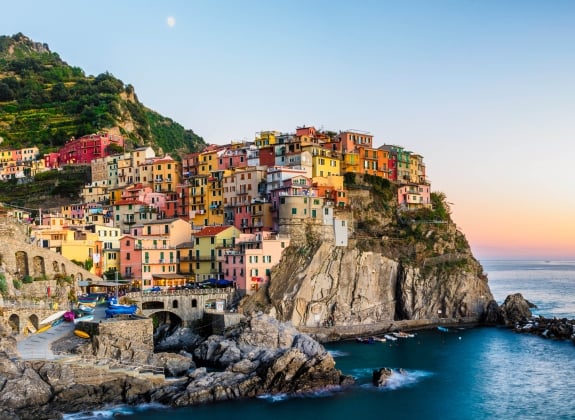 Sunset over Manarola, Cinque Terre, Italy