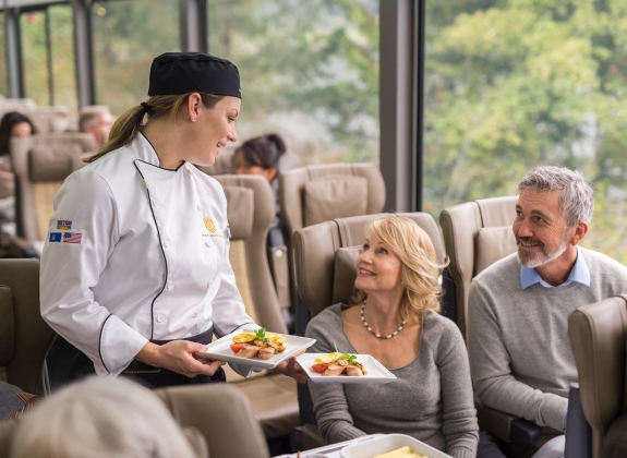 Silverleaf food service onboard the Rocky Mountaineer
