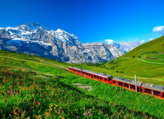 Bernese Alps seen from Kleine Scheidegg, Switzerland