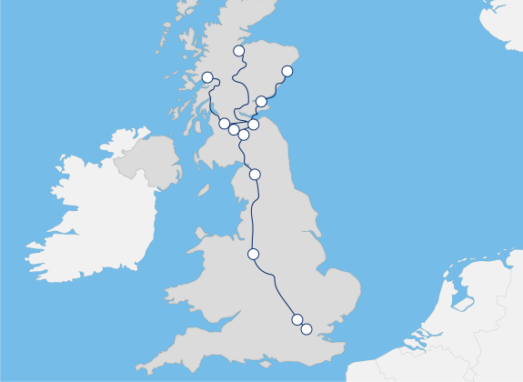 Caledonian Sleeper rail route