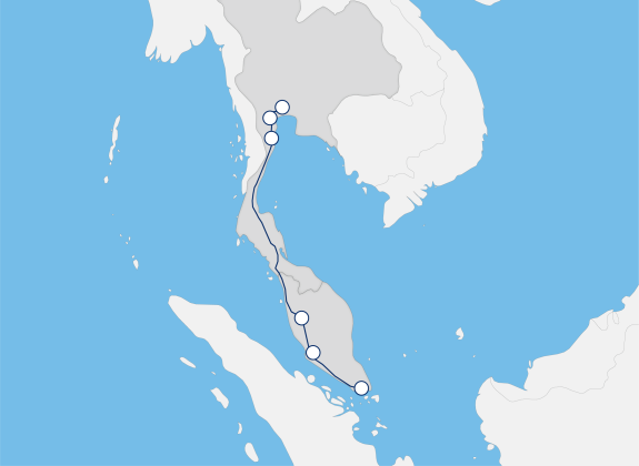 Eastern & Oriental Express rail route