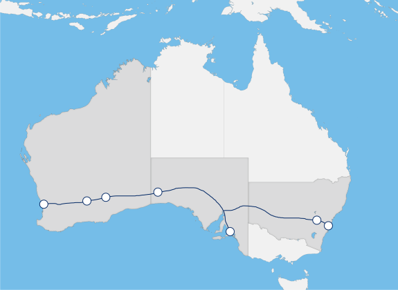 Indian Pacific rail route 1