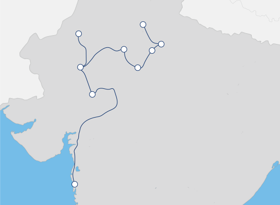 Maharaja's Express rail route