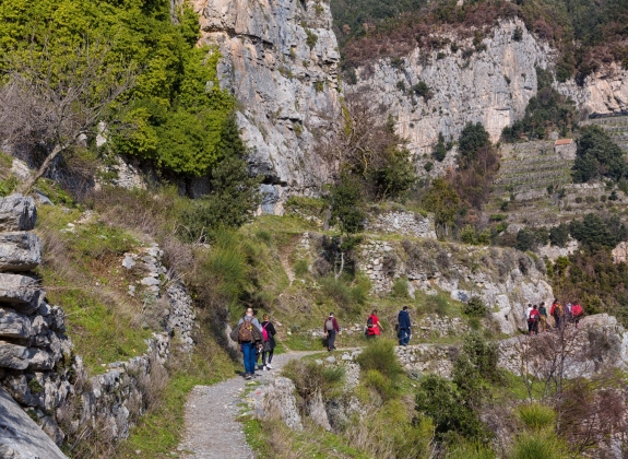 Sentiero degli Dei (Italy) - Trekking route from Agerola to Nocelle in Amalfi coast, called "The Path of the Gods" in Campania, Italy