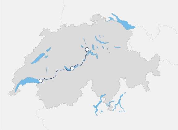 The GoldenPass Line rail route