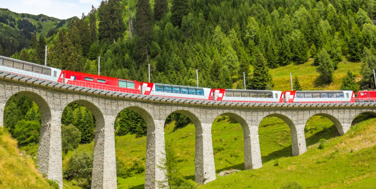 Zurich to Basel via the Bernina and Glacier Express trains Railbookers®