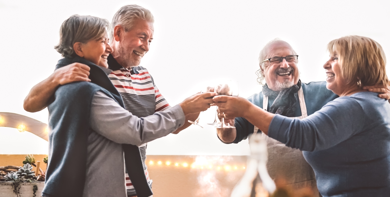 friends celebrating
