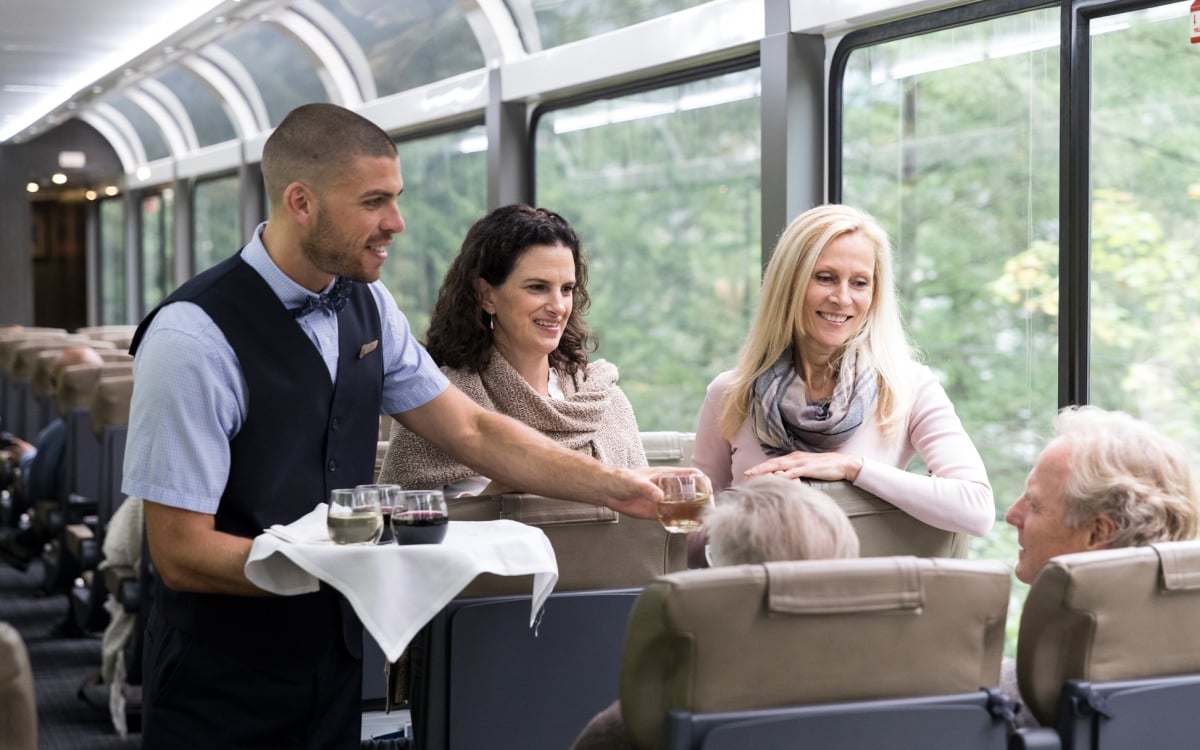 food served in Silverleaf class onboard the Rocky Mountaineer
