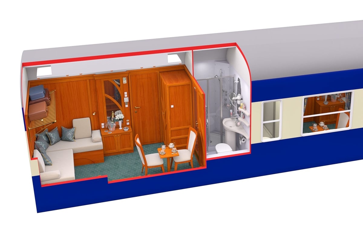 Superior Deluxe Daytime view Diagram on the Golden Eagle Danube Express