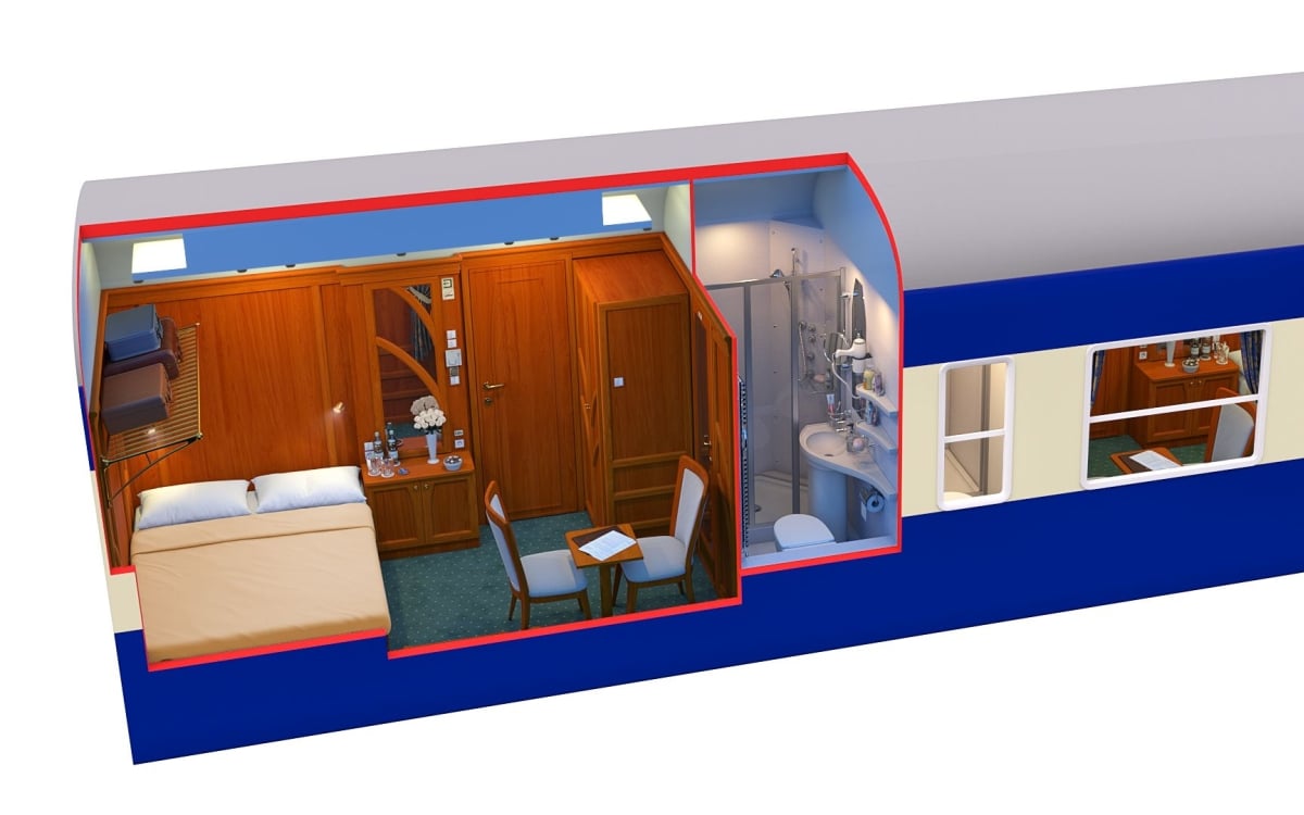 Superior Deluxe Night view Diagram on the Golden Eagle Danube Express