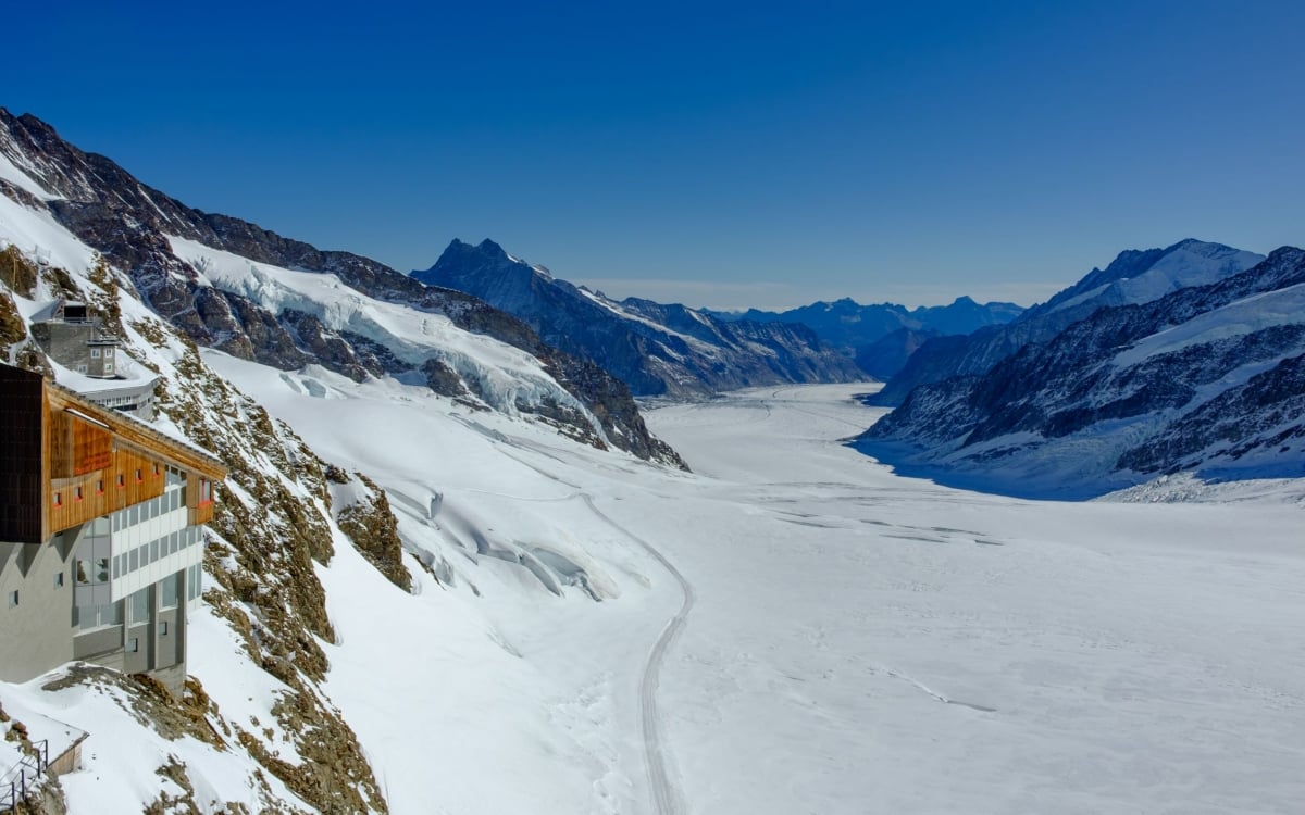 View from the peak of the Jungfrau