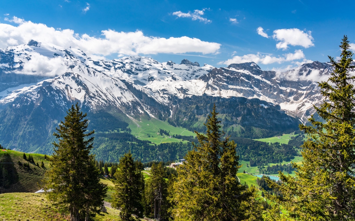 View from Mount Titlis An alpine view in the summer