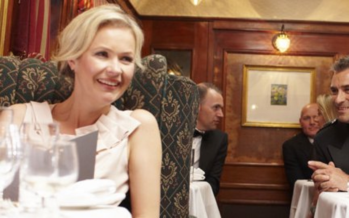 Dining car on the Belmond Royal Scotsman