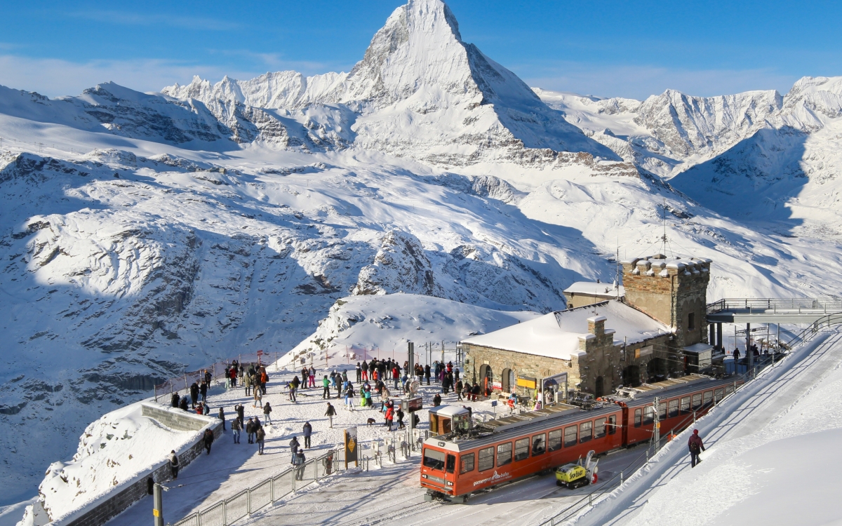 The top of the Gornergrat The summit of the mountain train station