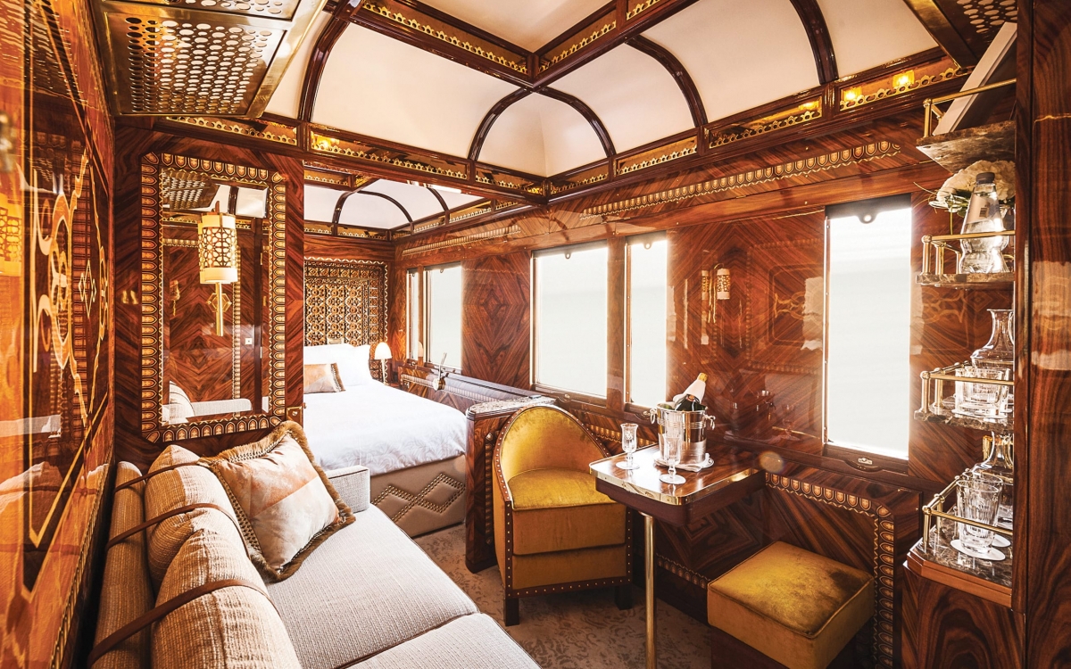 inside view of the Istanbul, grand suite cabin onboard the VSOE inside view of the Istanbul, grand suite cabin onboard the VSOE