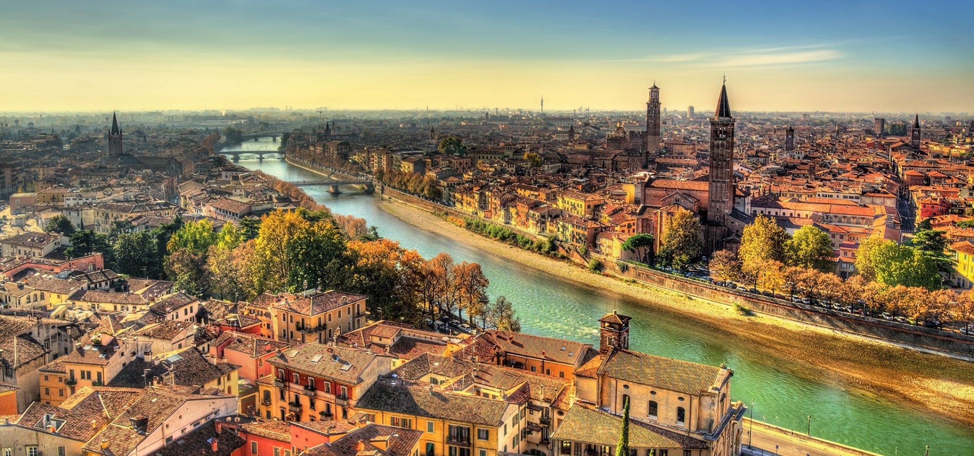 Verona Verona river skyline view