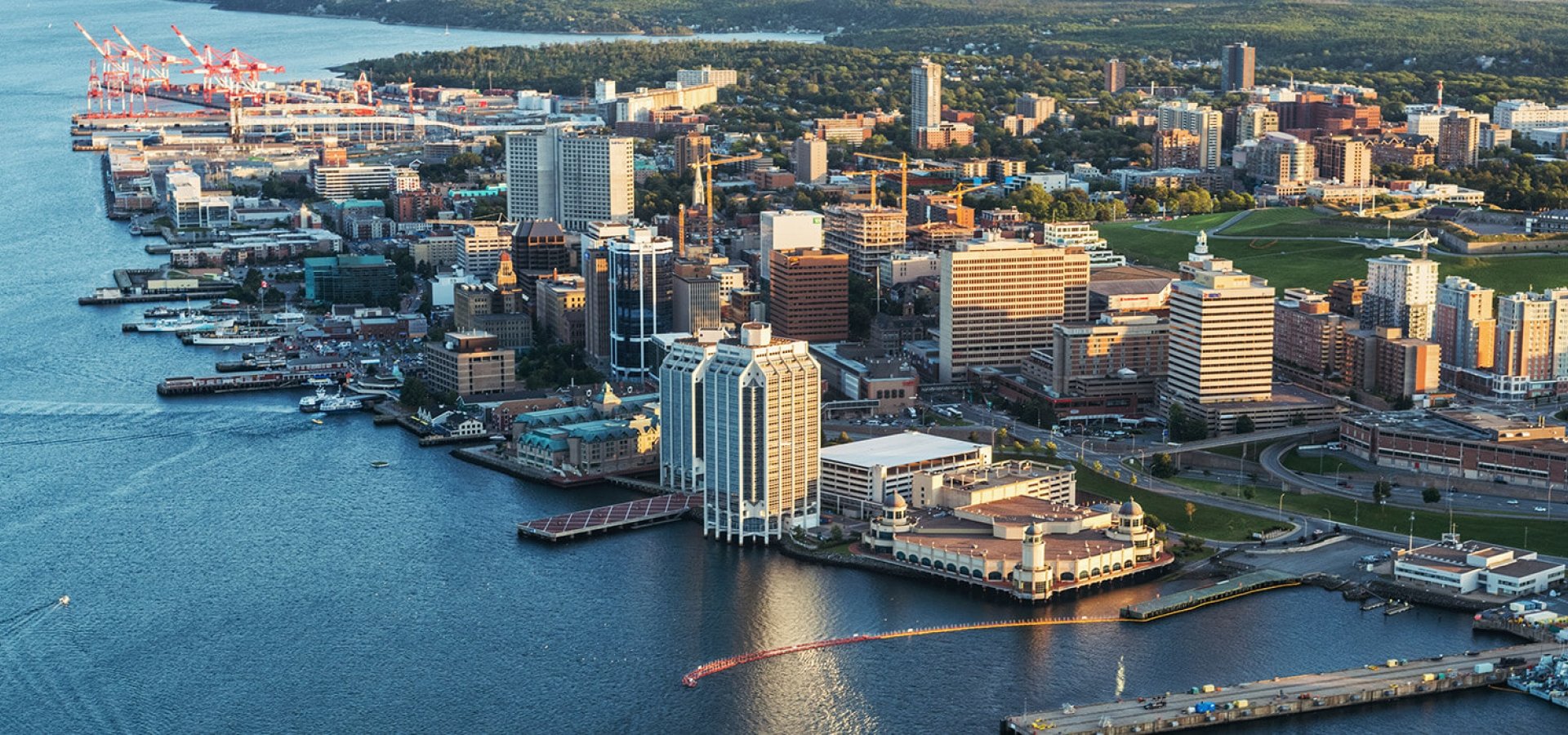 halifax Aerial view of the harbour and the city of Halifax in Nova Scotia, Canada