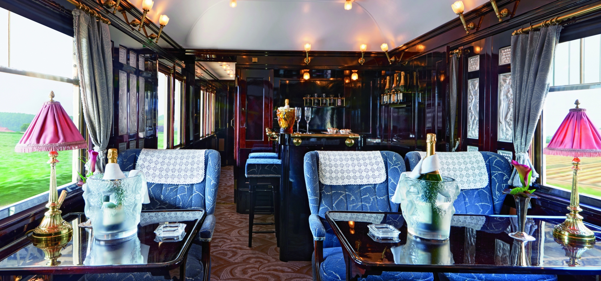 The bar car onboard The bar car ready to welcome customers
