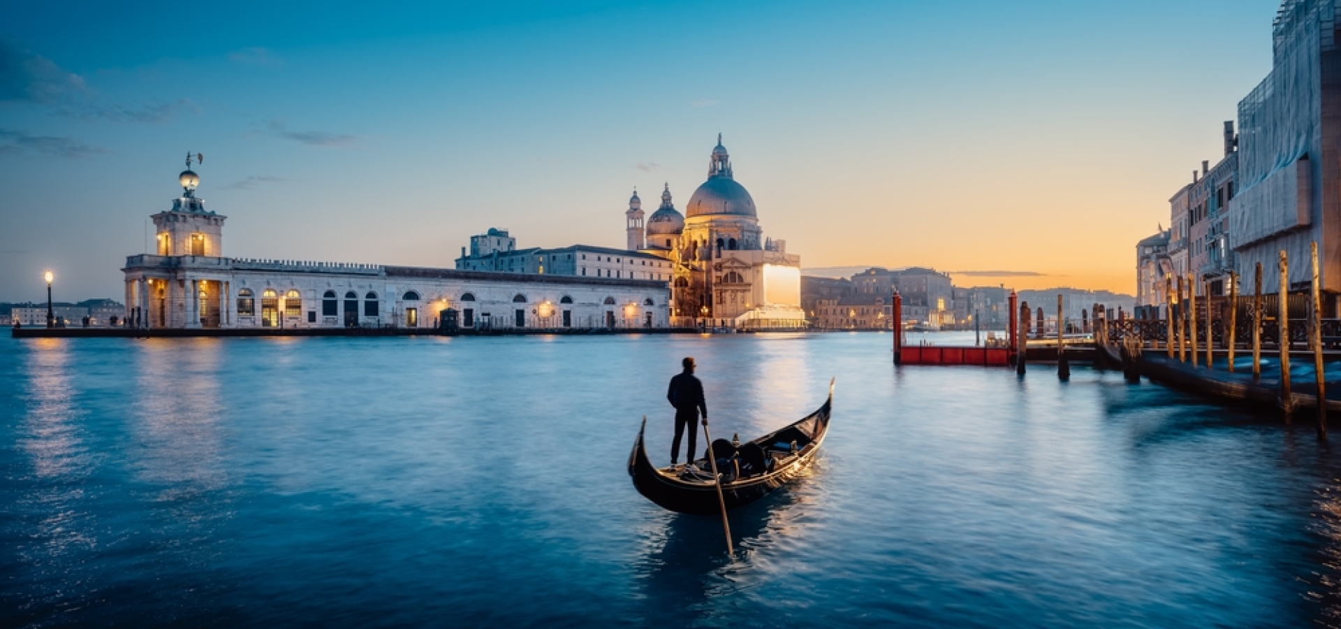 gondola on the water in venice, italy