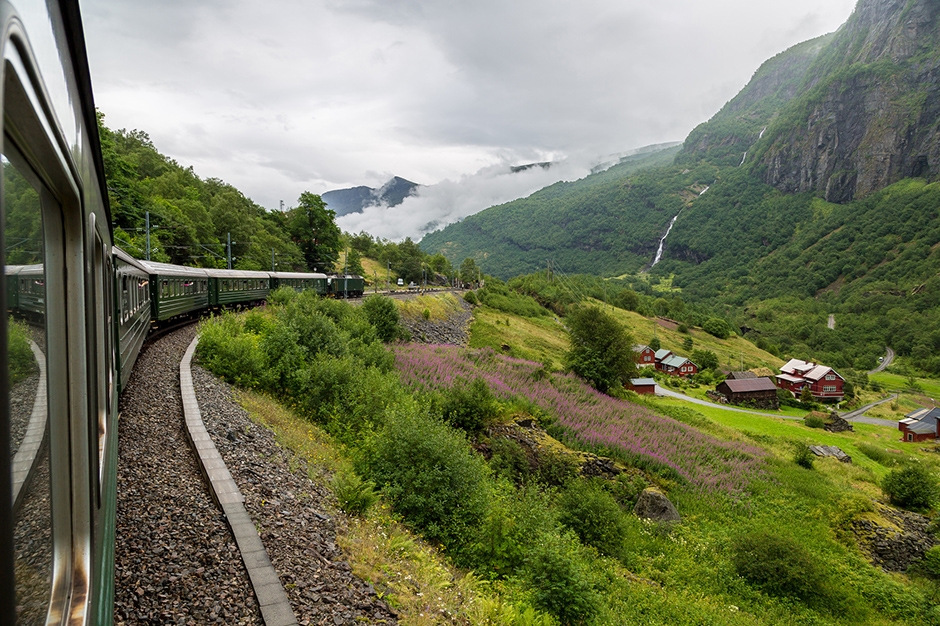 This iconic train journey from Flåm to Myrdal is said to be among the most beautiful in all of Europe.