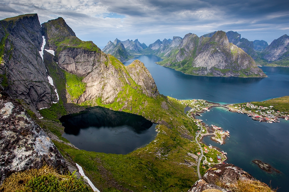Beautiful Norwegian landscape - view of fjords