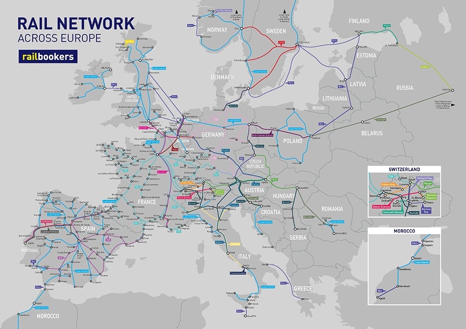 Rail Europe Map 2023