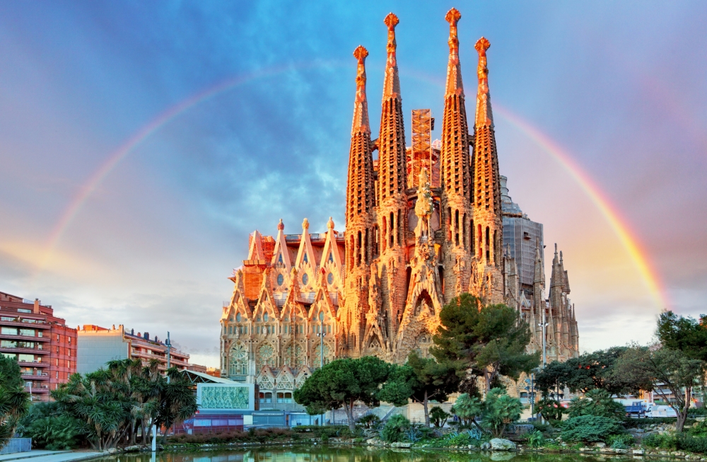 Sagrada Familia in Barcelona, Spain,