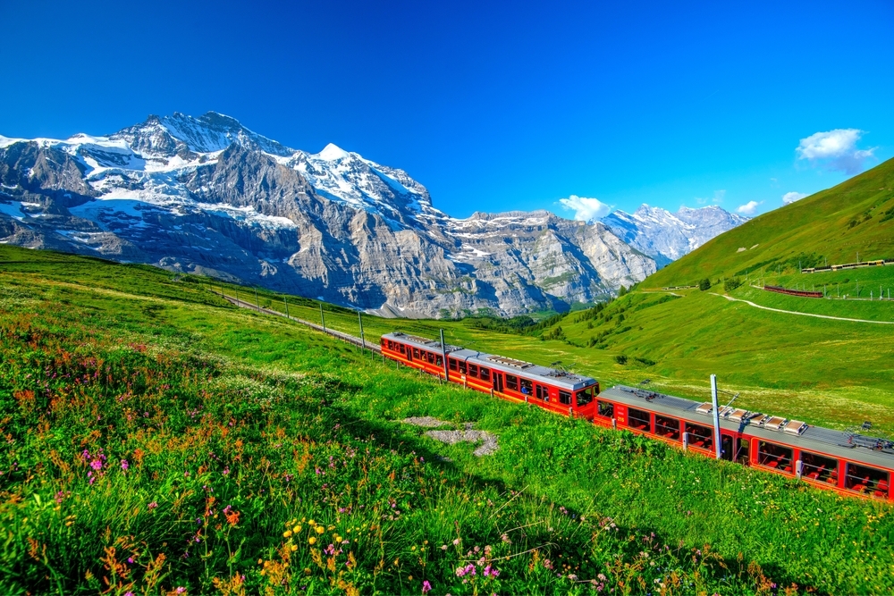 Bernese Alps seen from Kleine Scheidegg, Switzerland