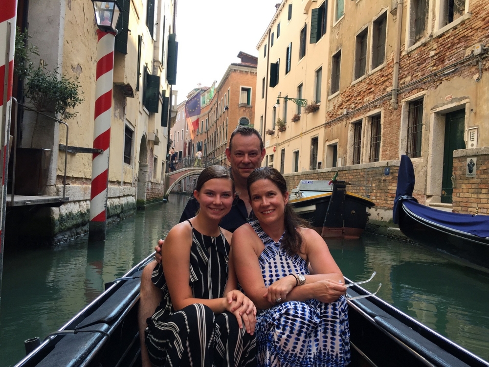 Russell-Jones family in Venice, Italy