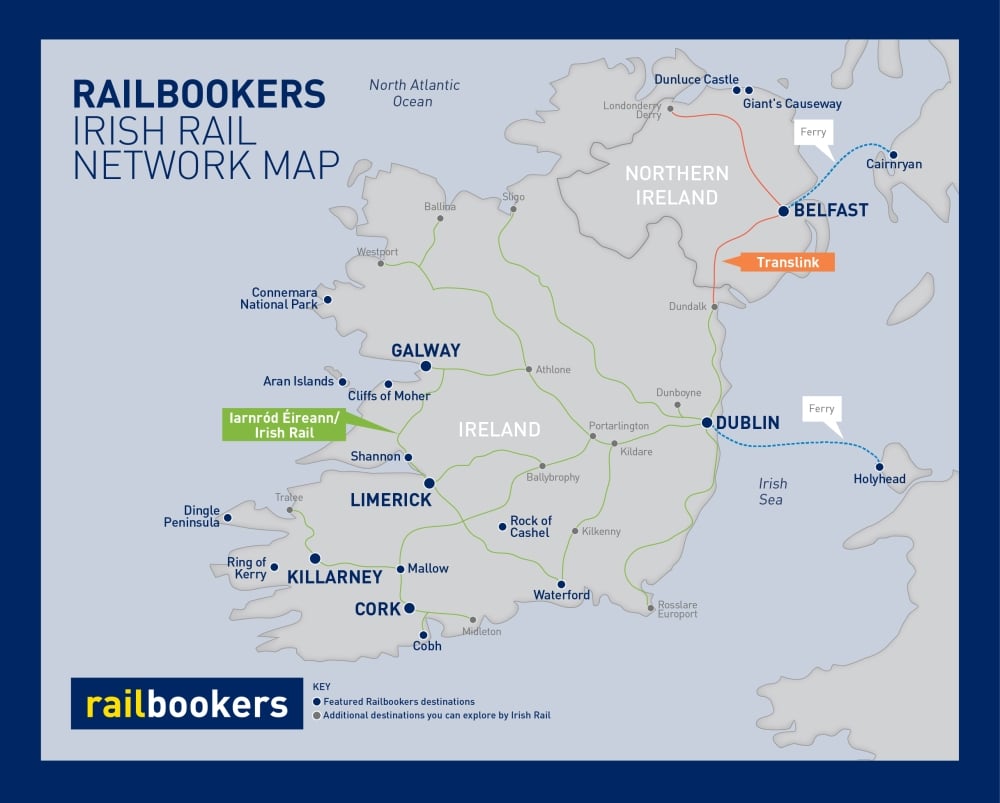 View and download the Railbookers' Ireland Route Map.